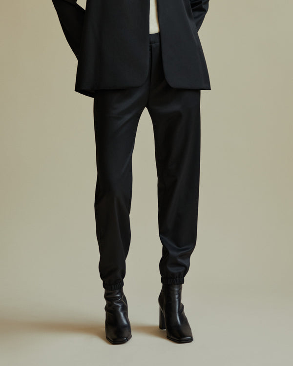 Wool Gabardine Easy Pants